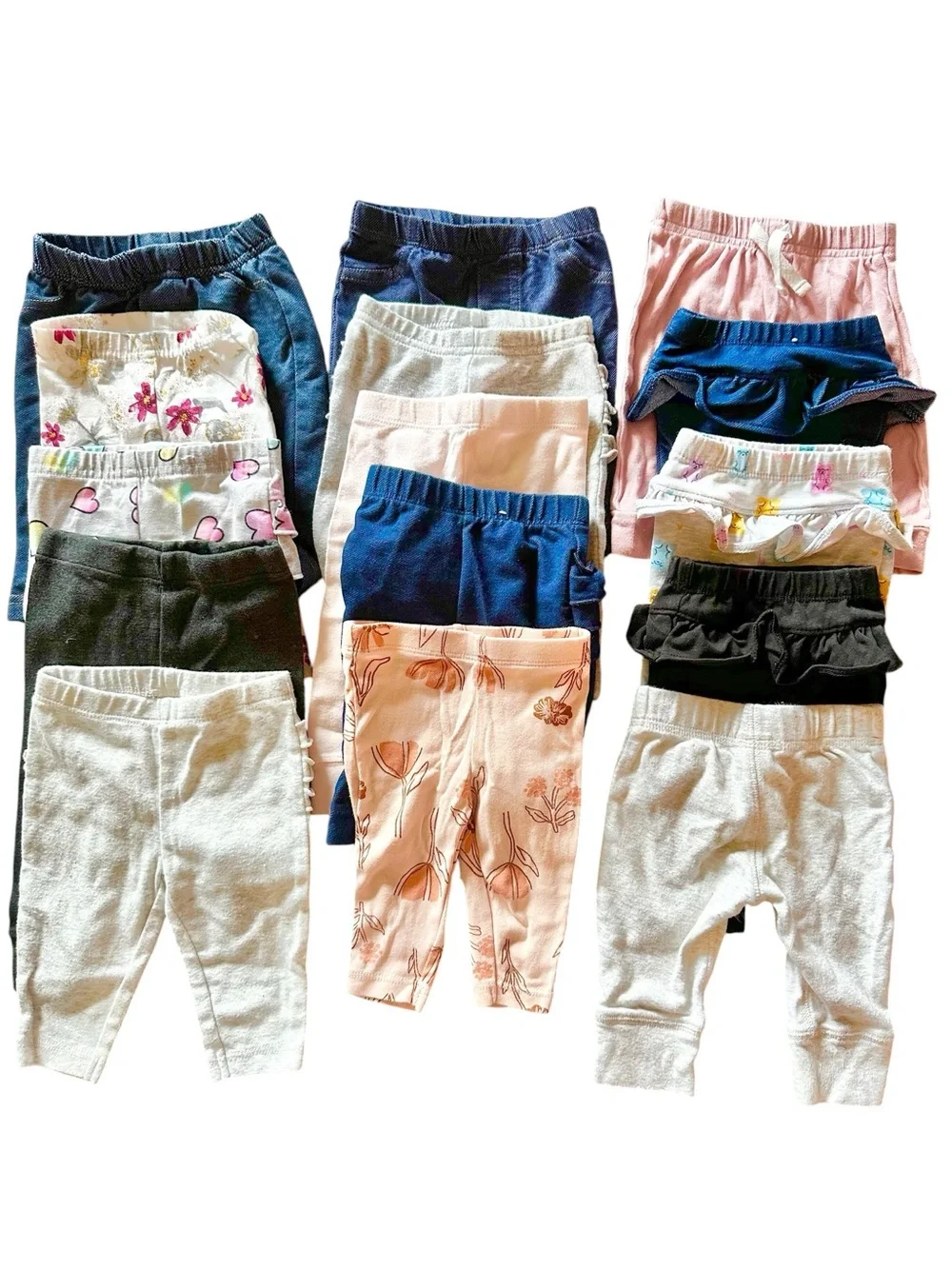 Baby girl lot of 15 infant long pants in various brandsSize: 0-3 months (3m)